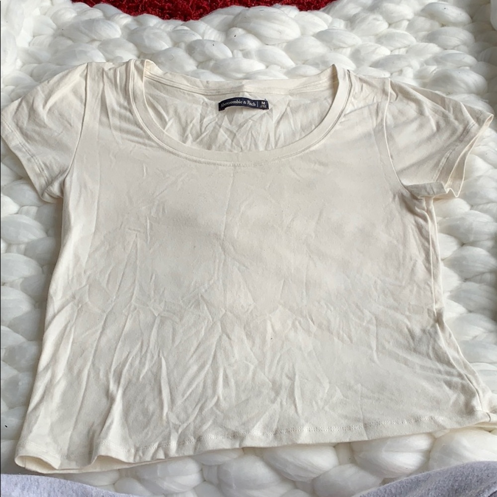 😁 ABERCROMBIE AND FITCH Medium White Tshirt